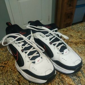 Nike Air Monarch VI White Black Red 415445 Men's Size 11.5 Running